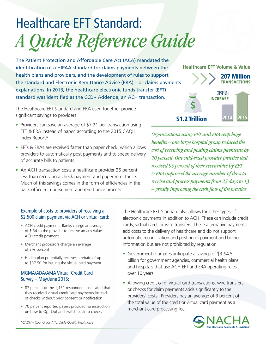 Healthcare EFT Standard: a Quick Reference Guide