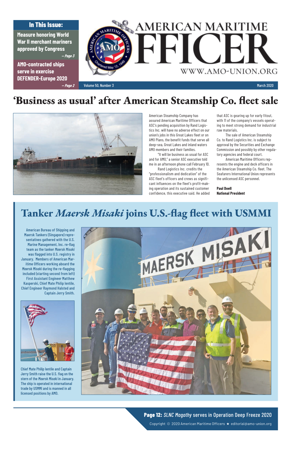 'Business As Usual' After American Steamship Co. Fleet Sale