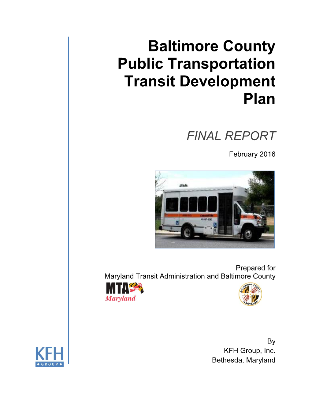 Baltimore County Public Transportation Development Plan