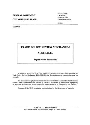 Trade Policy Review Mechanism Australia