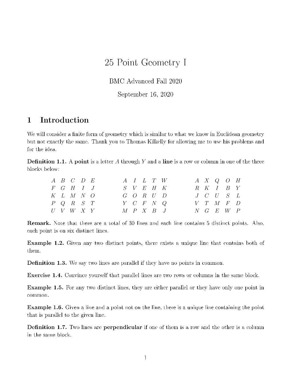 25 Point Geometry I