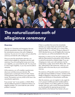The Naturalization Oath of Allegiance Ceremony.Pdf