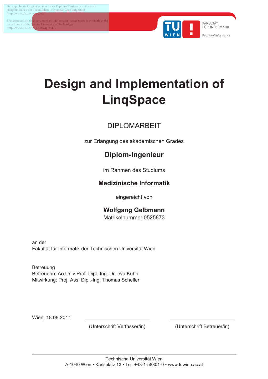 Design and Implementation of Linqspace