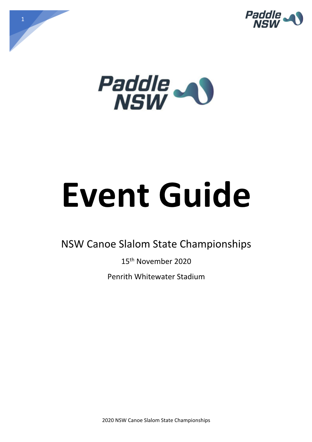 NSW Canoe Slalom State Championships 15Th November 2020 Penrith Whitewater Stadium