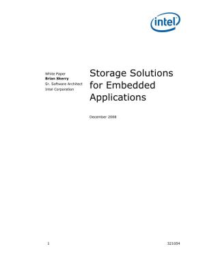 Storage Solutions for Embedded Applications