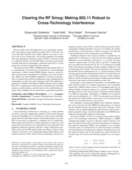 Clearing the RF Smog: Making 802.11 Robust to Cross-Technology Interference