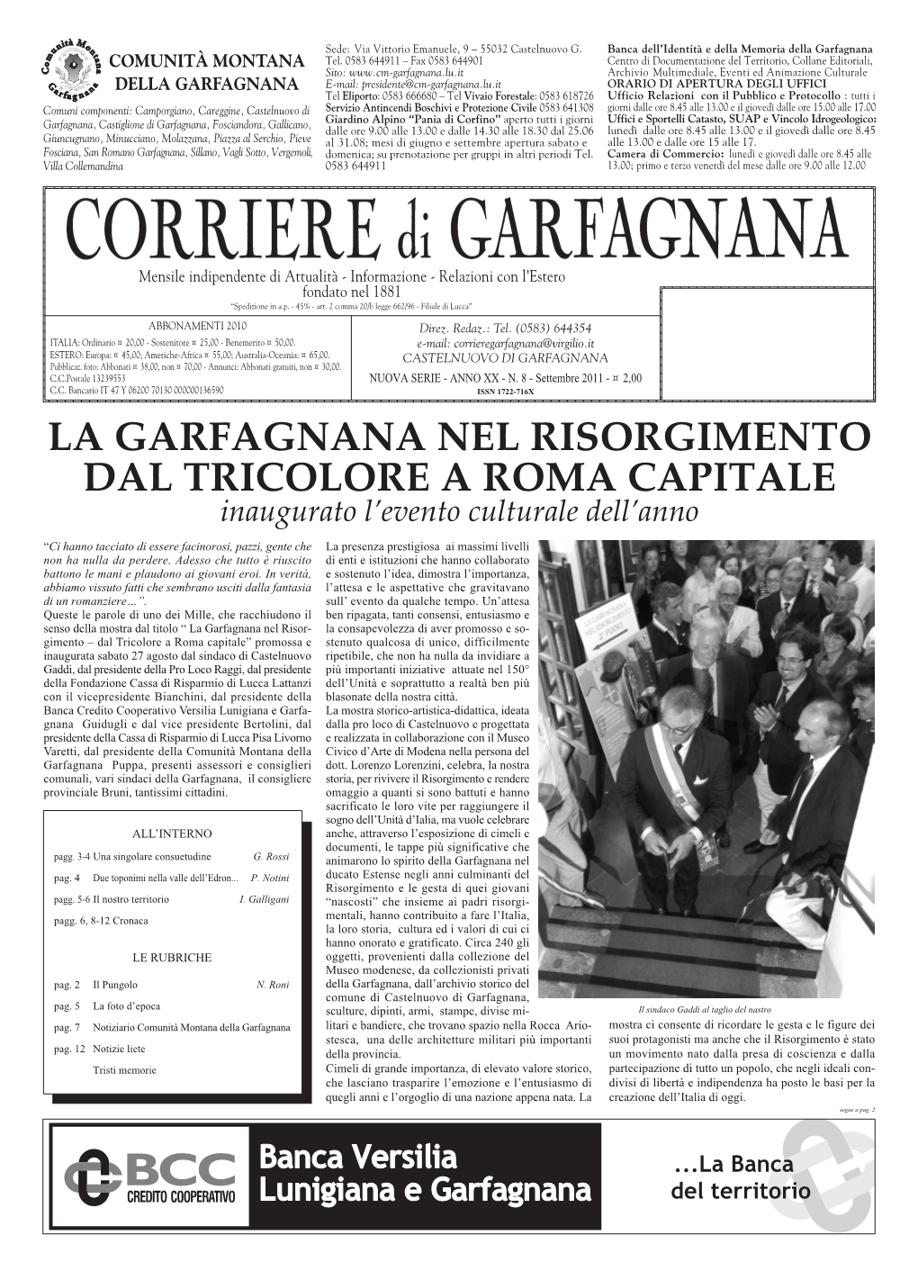La Garfagnana Nel Risorgimento Dal Tricolore a Roma Capitale