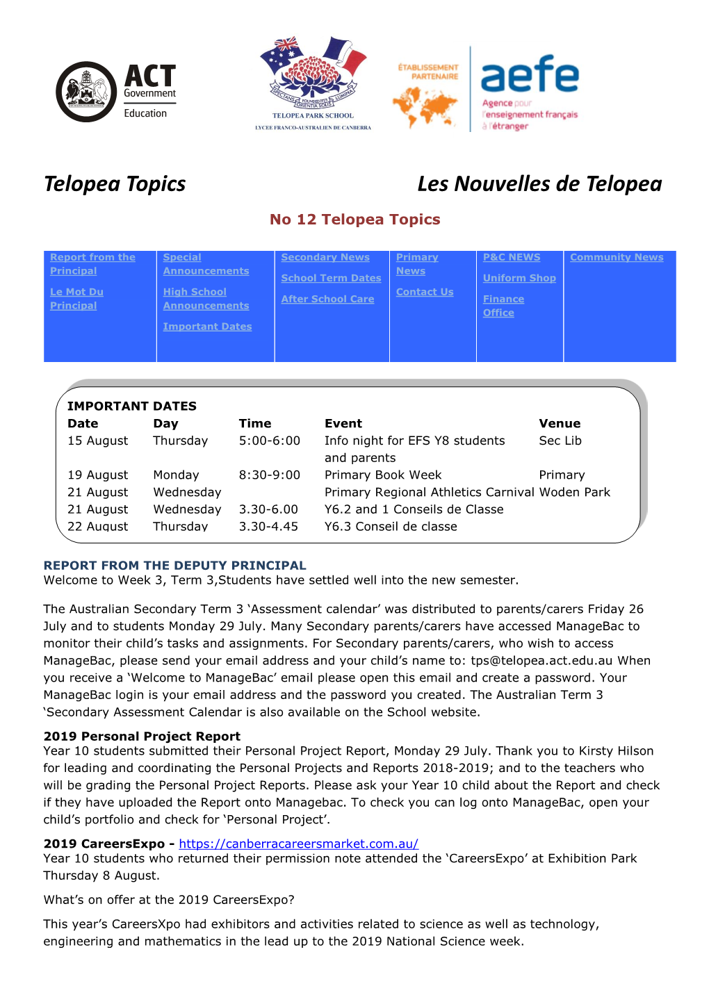Telopea Topics Les Nouvelles De Telopea