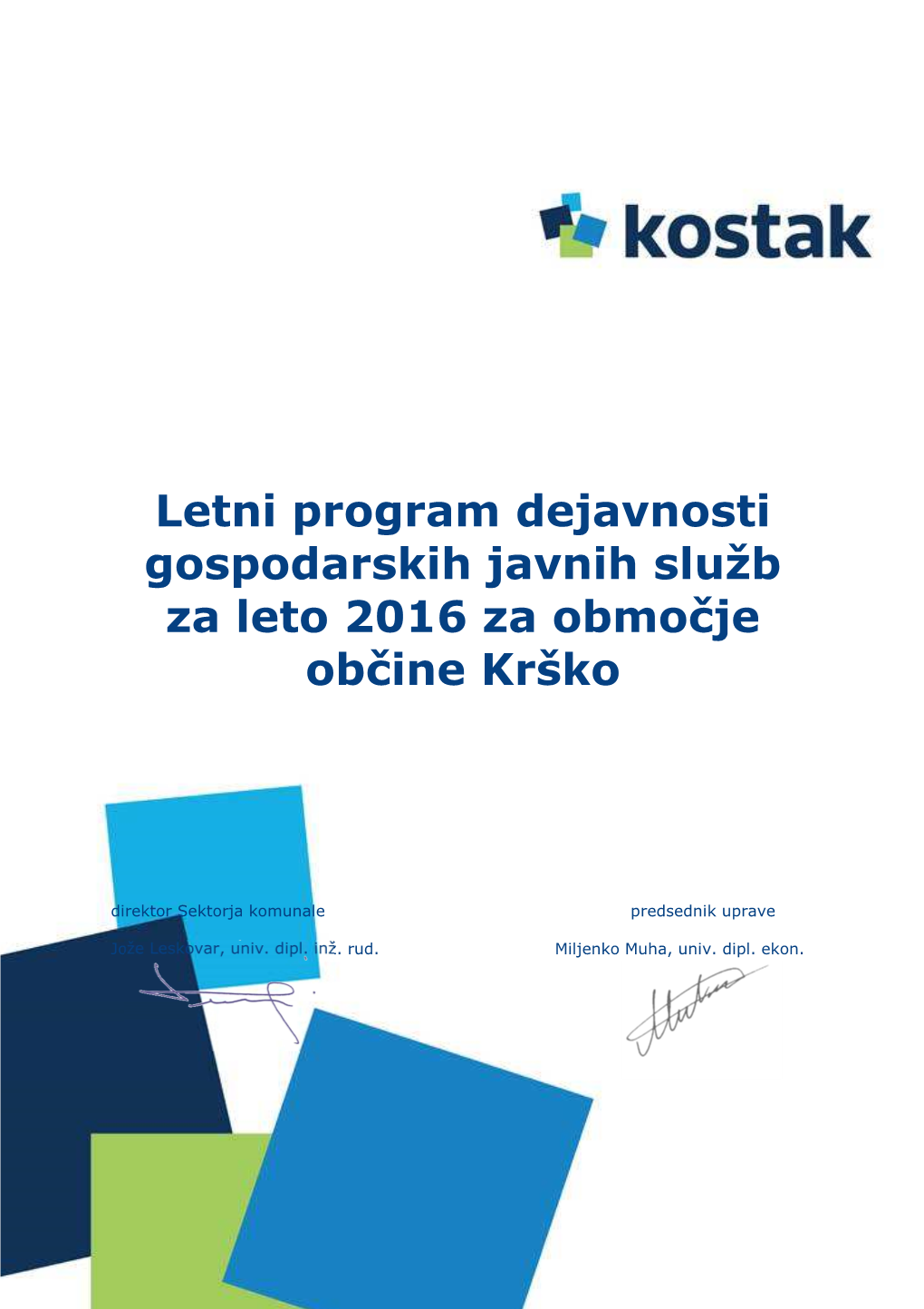 Program GJS Krško 2016