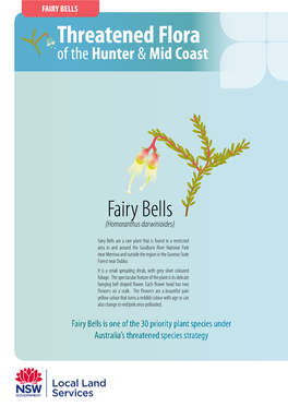 FAIRY BELLS { Threatened Flora of the Hunter & Mid Coast for More Information Contact