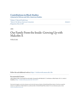 Our Family from the Inside: Growing up with Malcolm X Wilfred Little