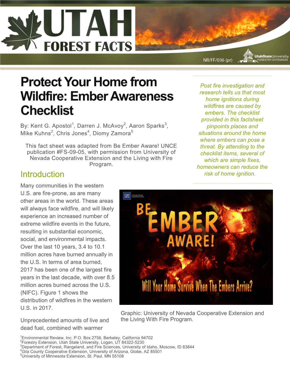 Protect Your Home from Wildfire: Ember Awareness Checklist