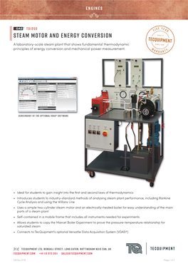 Steam Motor and Energy Conversion