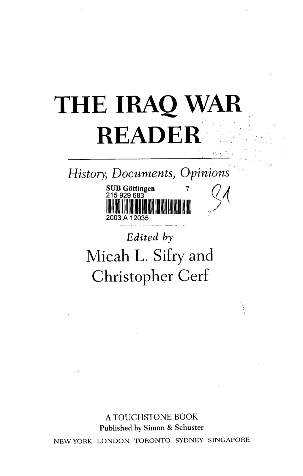 The Iraq War Reader