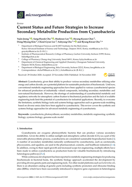 Current Status and Future Strategies to Increase Secondary Metabolite Production from Cyanobacteria