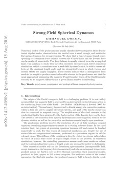 Strong-Field Spherical Dynamos 3