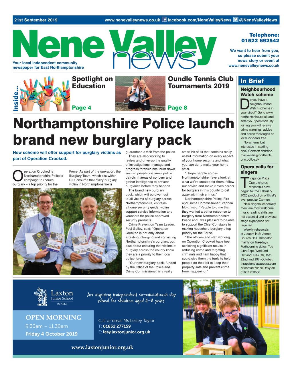 Northamptonshire Police Launch Brand New Burglary Pack