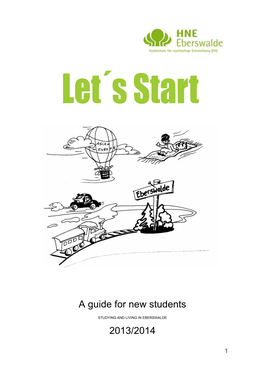 A Guide for New Students 2013/2014