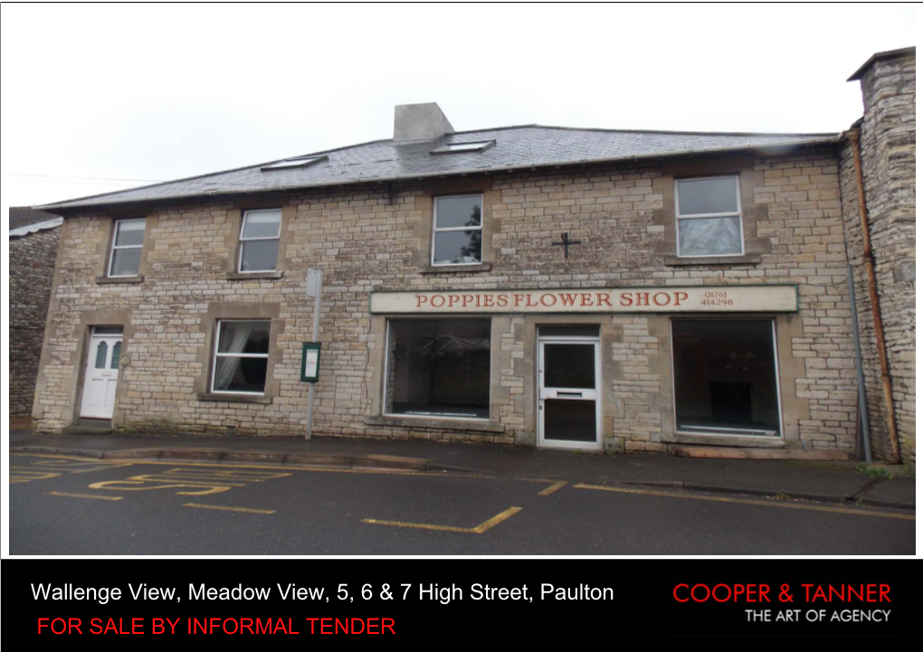 Wallenge View, Meadow View, 5, 6 & 7 High Street, Paulton for SALE