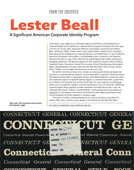 Lester Beall, a Significant American