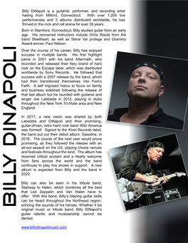 Billy Dinapoli – Guitarist (EPK)