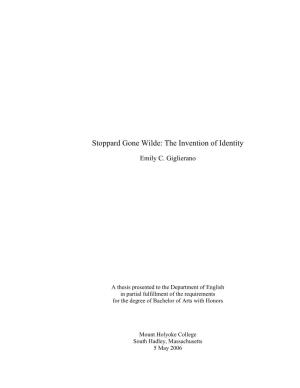 Stoppard Gone Wilde: the Invention of Identity