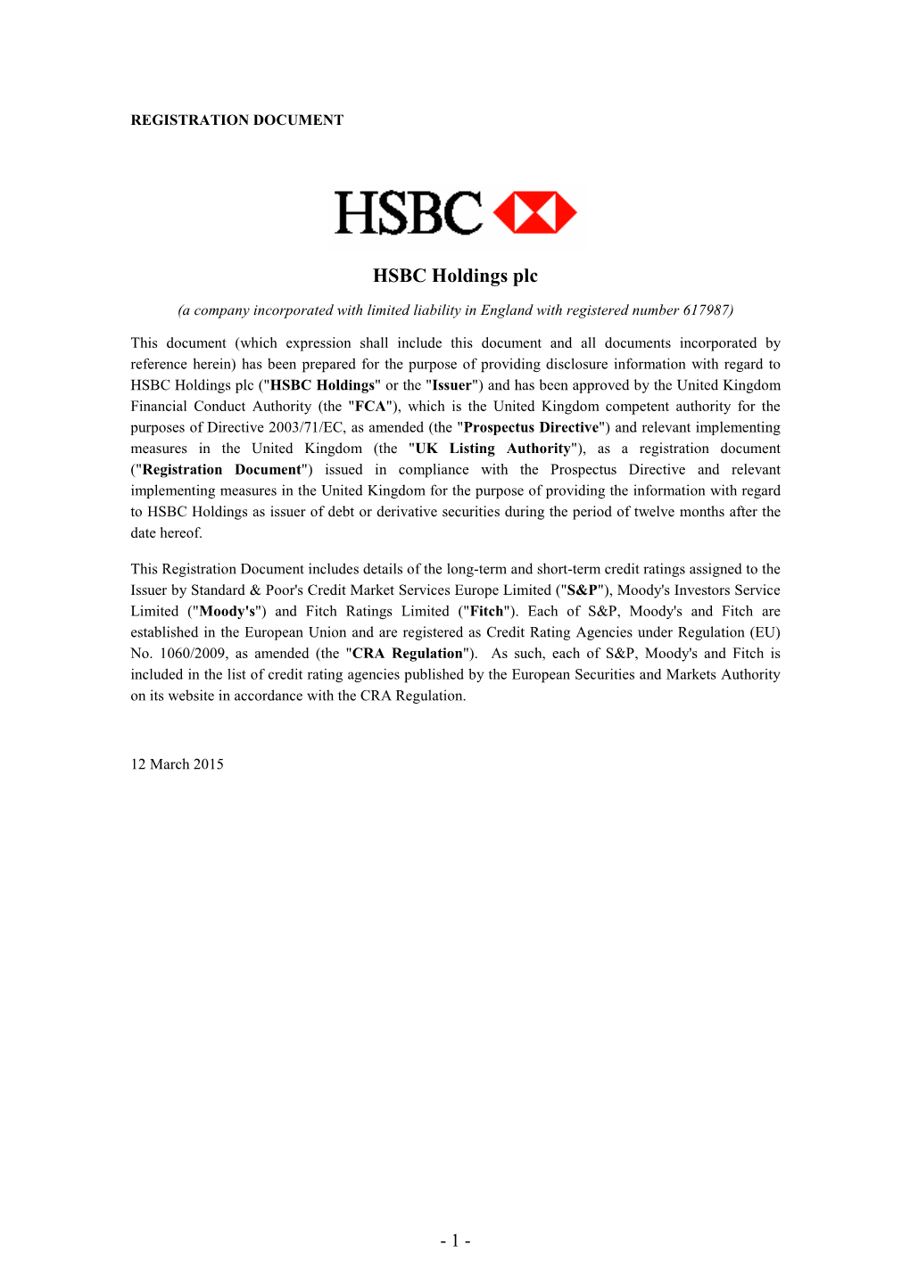 HSBC Holdings Plc