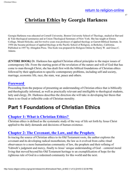 Christian Ethics by Georgia Harkness