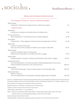Special Issue in English (2020) Contents