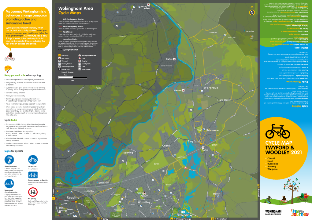 Cycle Map Twyford & Woodley 2021