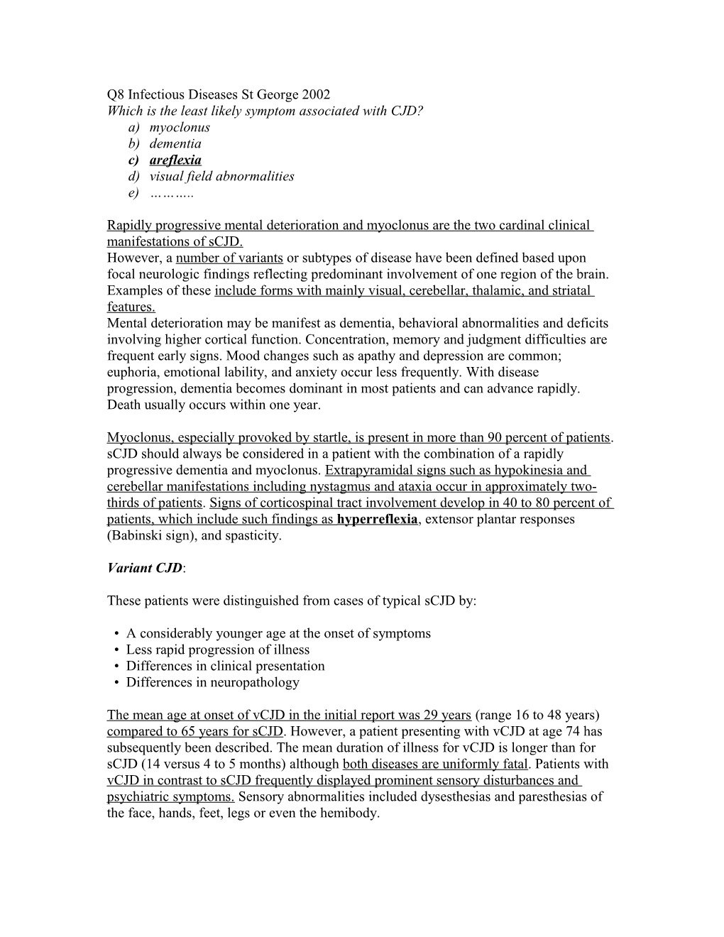 Q8 Infectious Diseases St George 2002