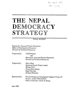 The Nepal Democracy Strategy