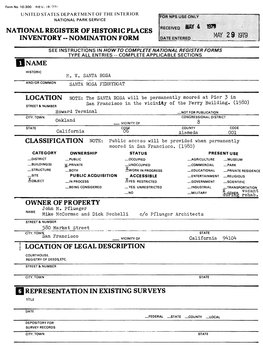 National Register of Historic Places Inventory -- Nomination Form