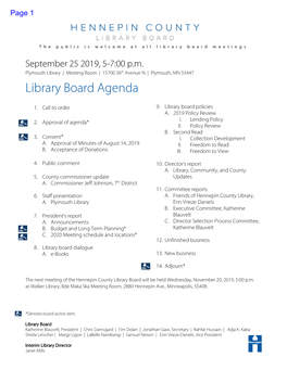 Library Board Agenda