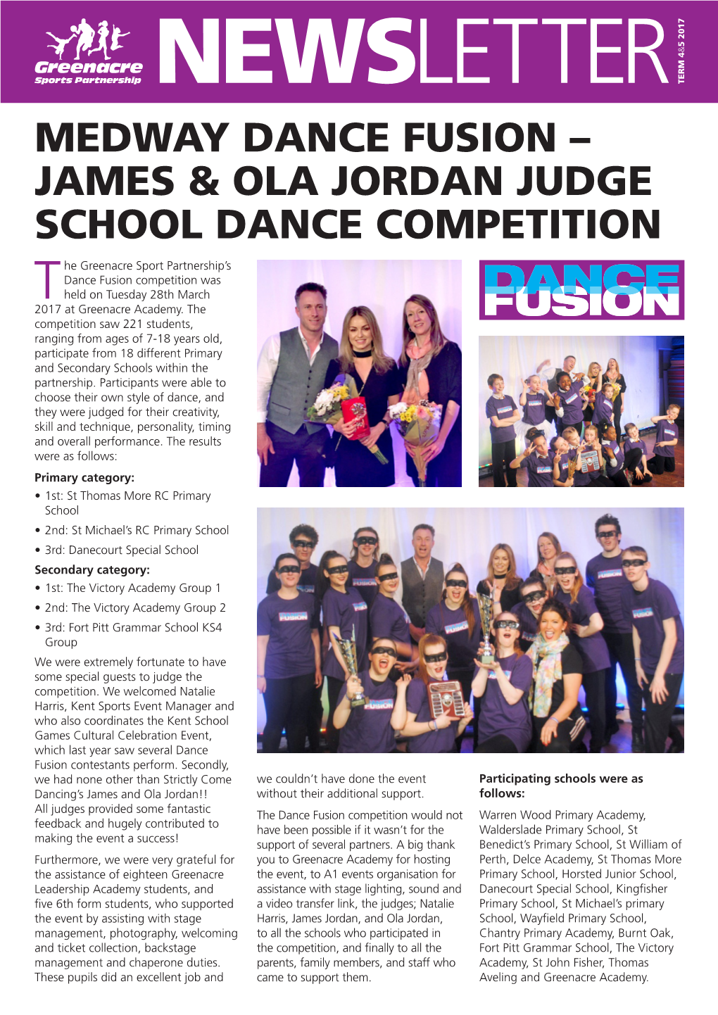 Medway Dance Fusion – James & Ola Jordan Judge School