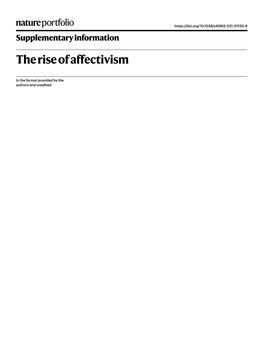 The Rise of Affectivism