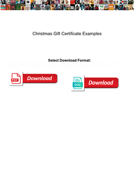 Christmas Gift Certificate Examples