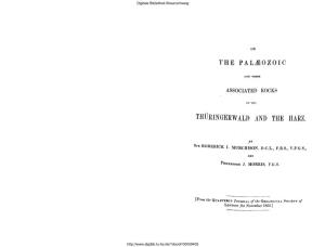 On the Palaeozoic and Their Associated Rocks of the Thüringerwald