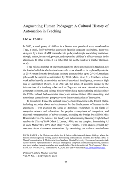 Augmenting Human Pedagogy: a Cultural History of Automation in Teaching