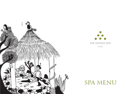 SPA MENU Wellness Is Freedom