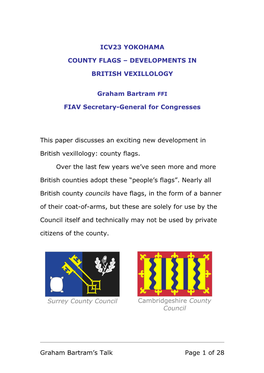 County Flags Have Been an Exciting New Development in British