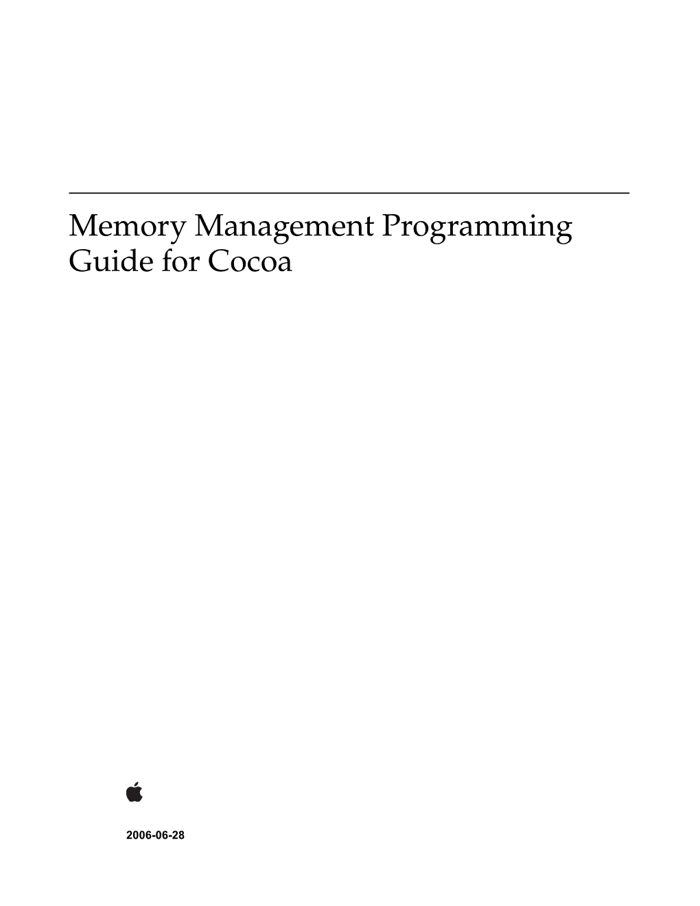 Memory Management Programming Guide for Cocoa