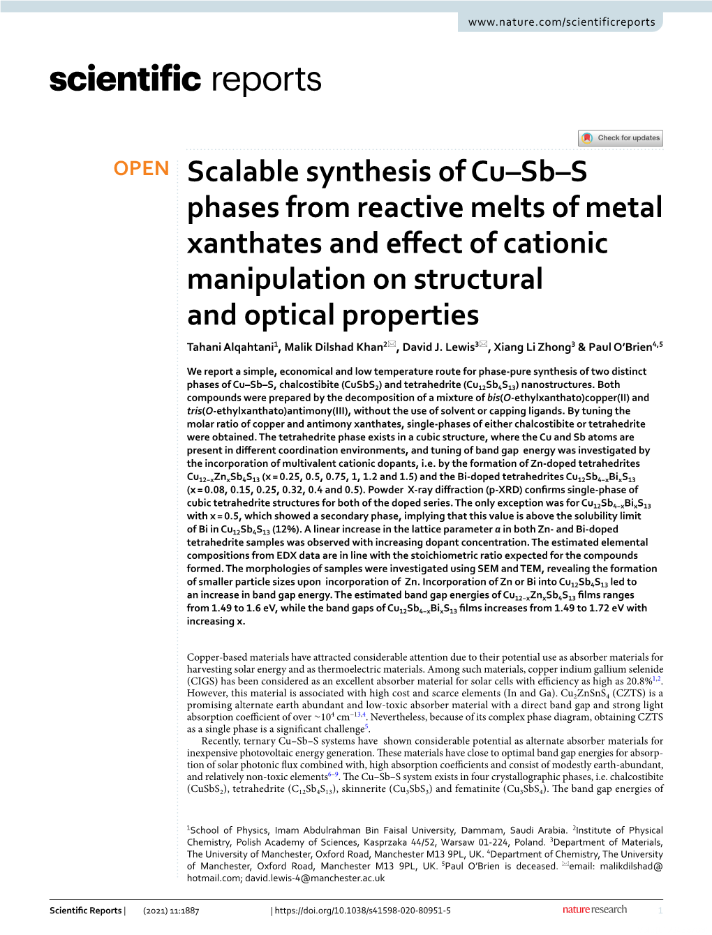 Scalable Synthesis of Cu–Sb–S Phases from Reactive Melts of Metal