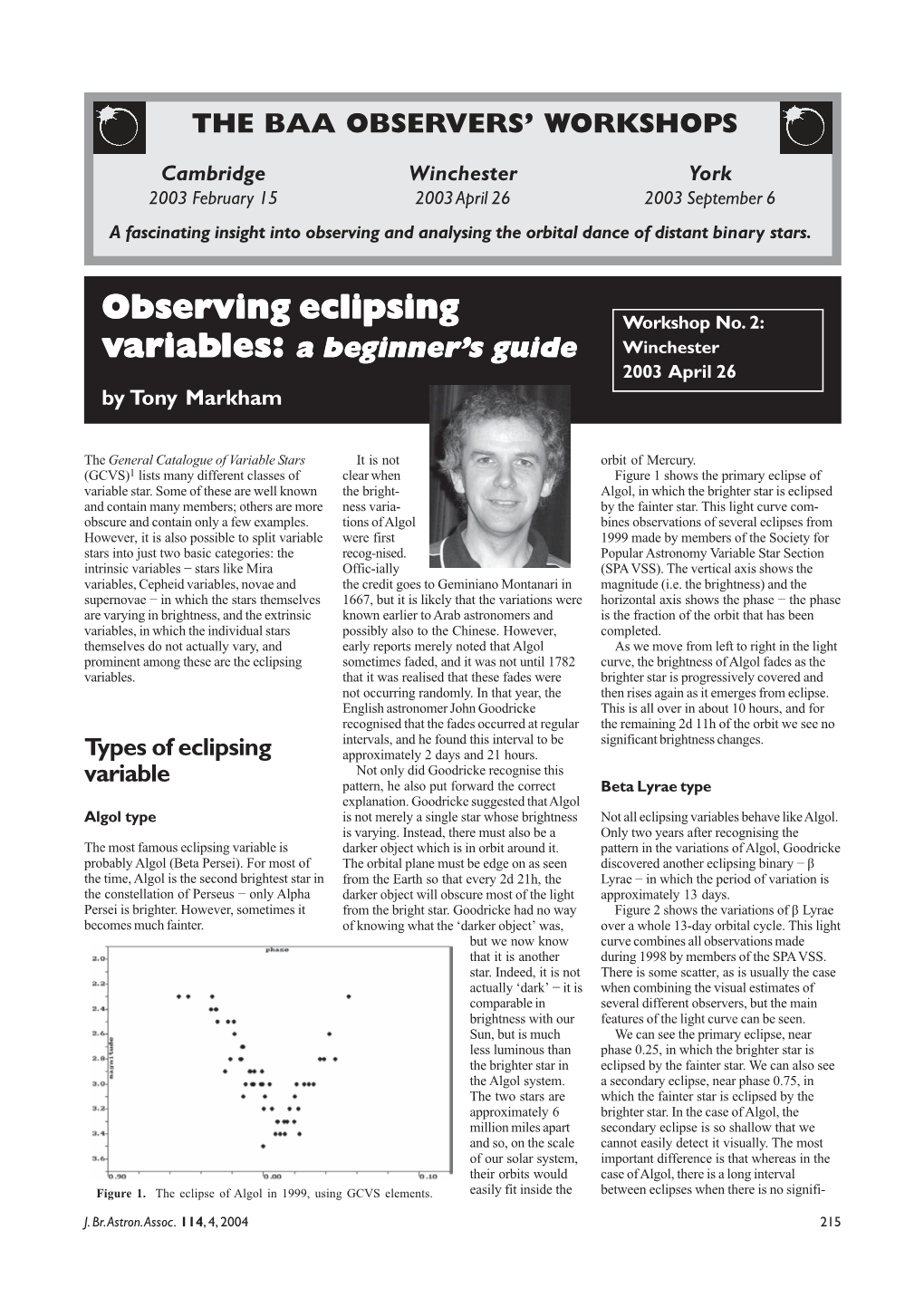 Observing Eclipsing Variables: a Beginner's Guide