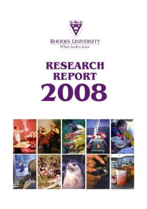 Annual Research Report 2008