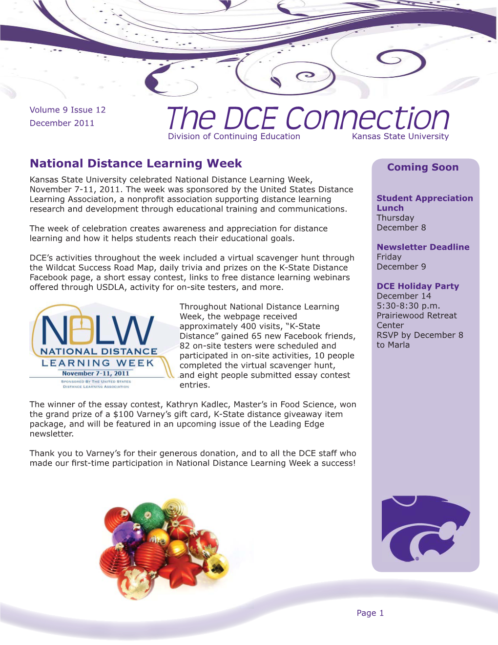 The DCE Connection Division of Continuing Education Kansas State University