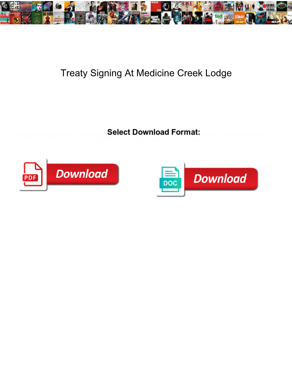 Treaty Signing at Medicine Creek Lodge