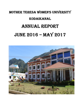 ANNUAL REPORT June 2016 – May 2017