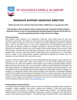 Graduate Support Assistant Director