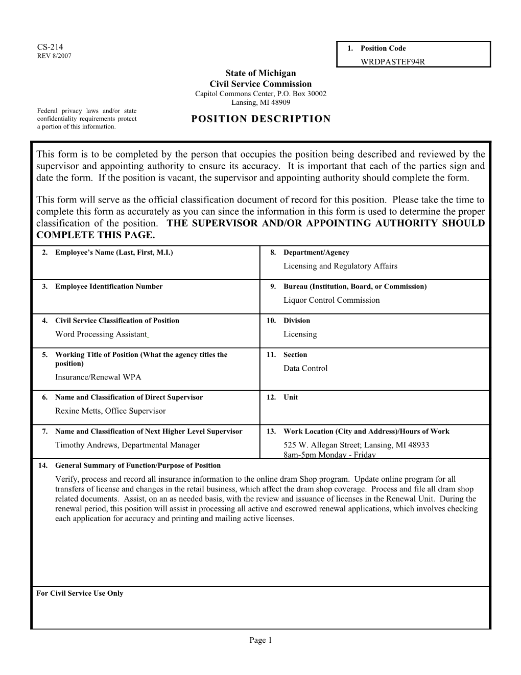 CS-214 Position Description Form s24